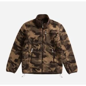 NWT Ten Thousand Mens Small Concept Jacquard Sherpa Jacket Camo Brown